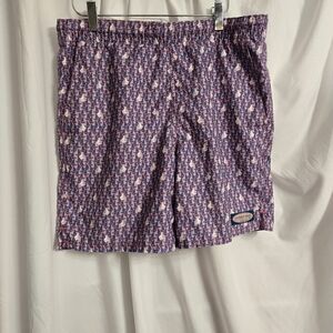 Vineyard Vines Kids Swim Trunks - Blue/Pink Sail Boat Print
